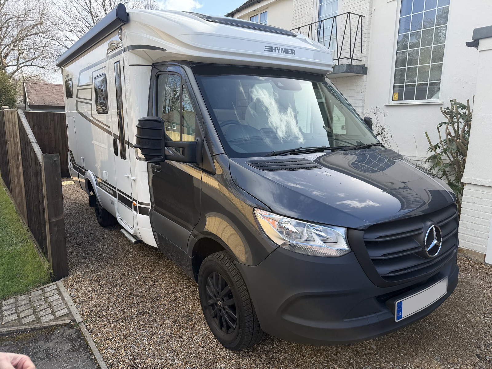 Hymer motorhome fitted with an alarm and a Thatcham-approved tracking unit
